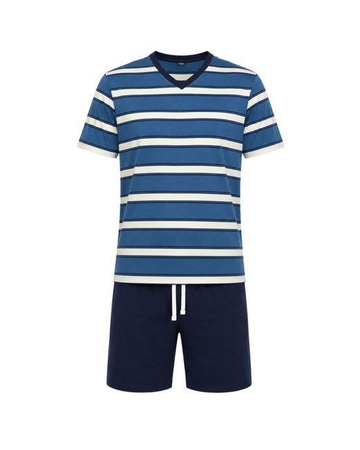 Zd - Zero Defects Blue Short Modal Pyjamas Silva for men
