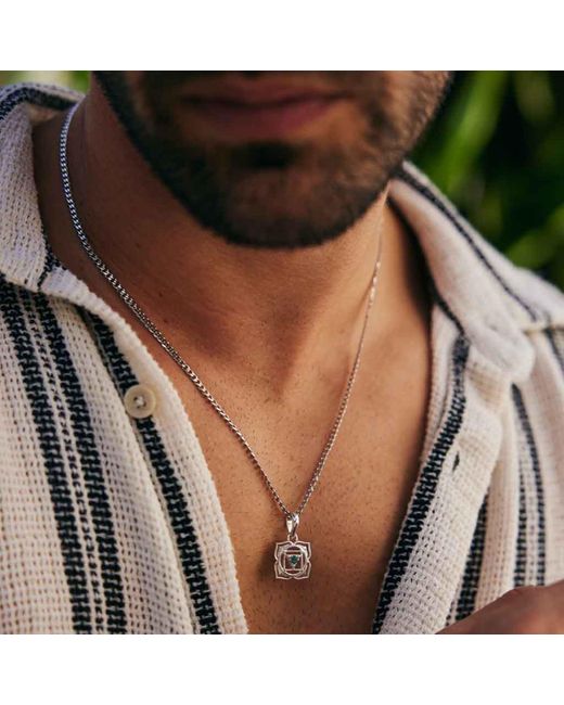 Charlotte's Web Jewellery Metallic Root Chakra S Silver Necklace for men