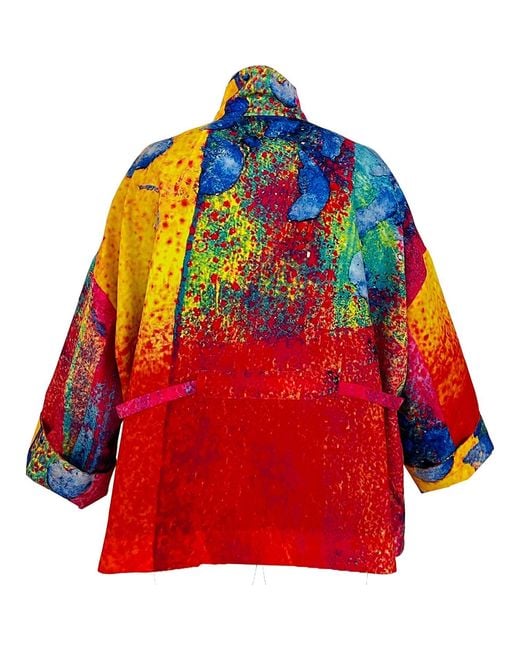 Maxjenny Red Square Boxy Jacket Print