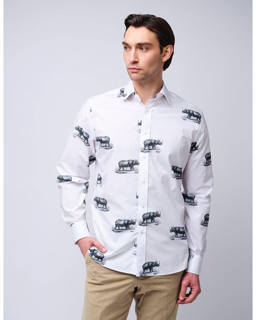 Gresham Blake White Rhino Shirt for men
