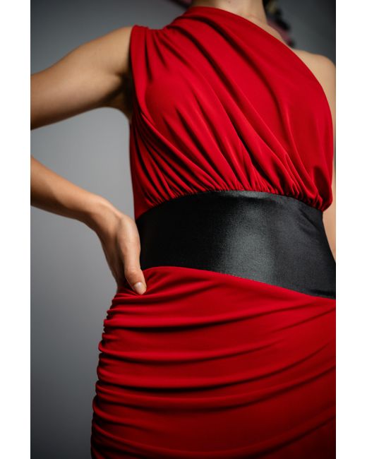Monice London Red Riri Midi Dress