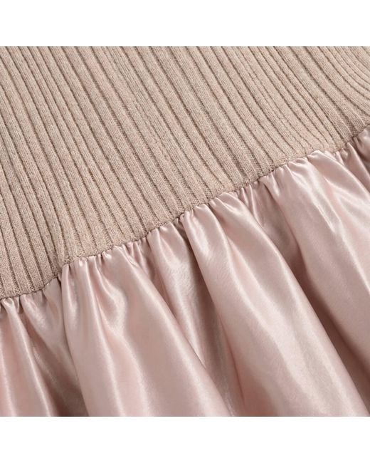 Modenaire Pink Textured Knit Midi Dress Refined Silhouette