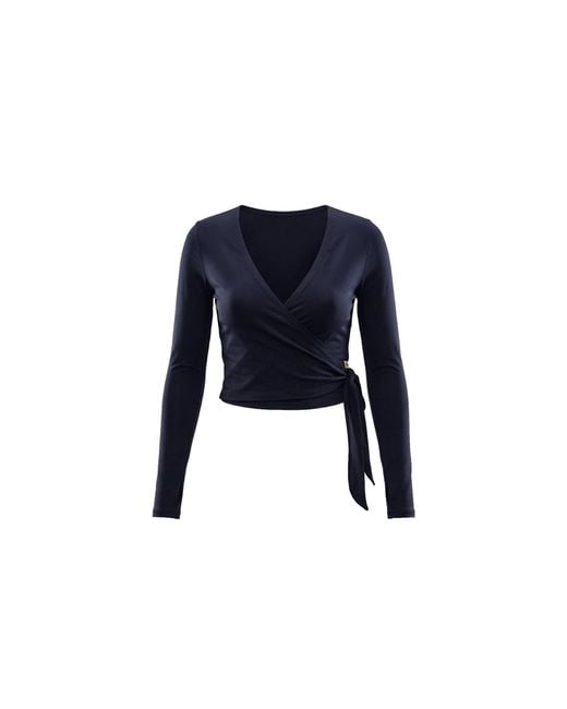 Be Athletica Blue The Ultimate Ballet Wrap-Top