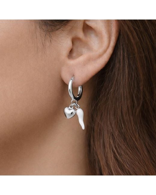 Unaloe Metallic Hoop Earrings