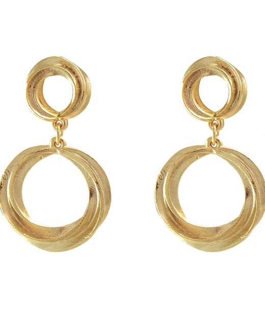 Marcia Moran Metallic Rochelle Twisted Circle Earrings