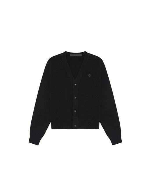 PLACE OF ELMS Black Nero Cardigan Sweater for men