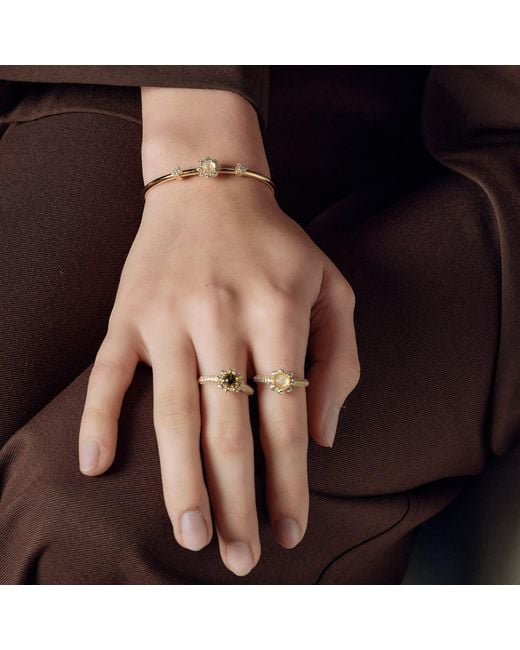 Freqnc Atelier Metallic Eight Petals Ring