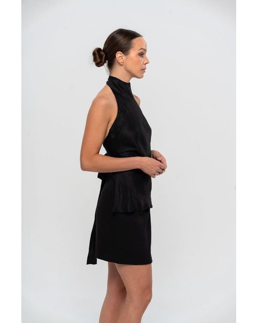The Ethos Studio Blue Alica Top, Silky
