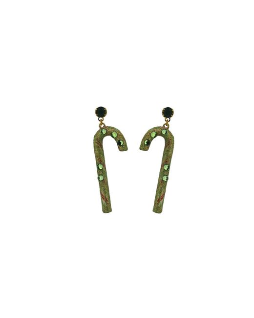 Vicki Sarge Multicolor Apple Candy Cane Earrings