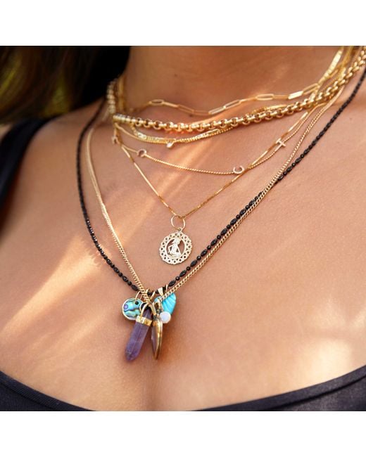 Maya Brenner Metallic Small Abalone Cabochon Charm
