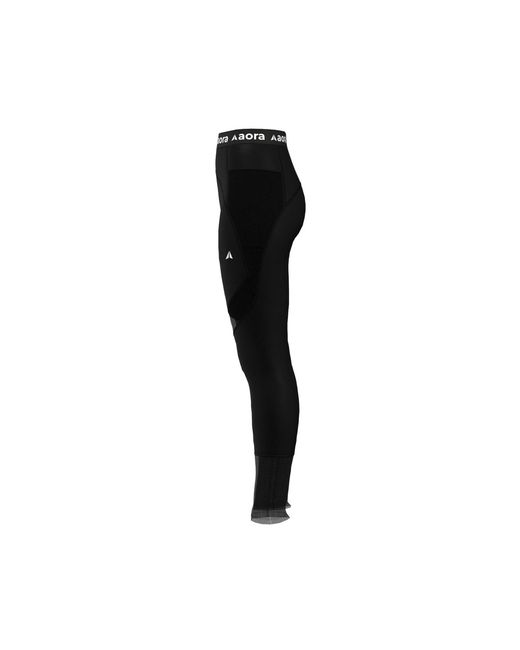 Aora Athletics Black Mesh Performance Eco-Friendly Tights For – Sculpting High-Support Leggings With Breathable Mesh Panels