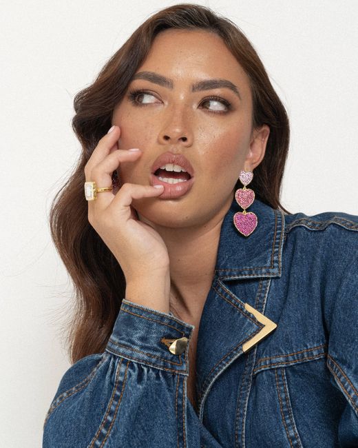 Ornare the Label Purple Belinda Earrings – Rose