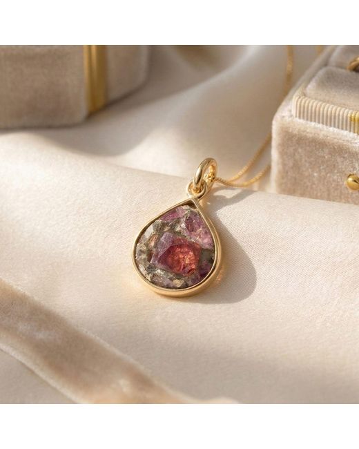 Harfi Metallic Plated Tourmaline October Birthstone Fine Necklace