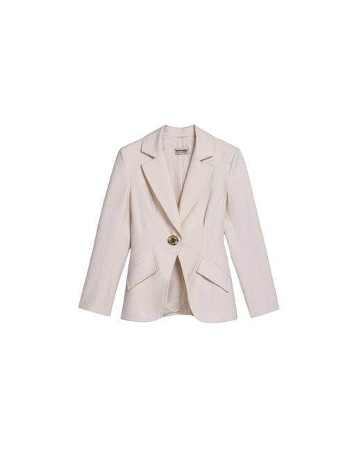 Nocturne Natural Accent Padded Shoulder Jacket