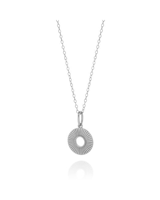 Nellou Jewellery Metallic Solar Circle Necklace Sterling