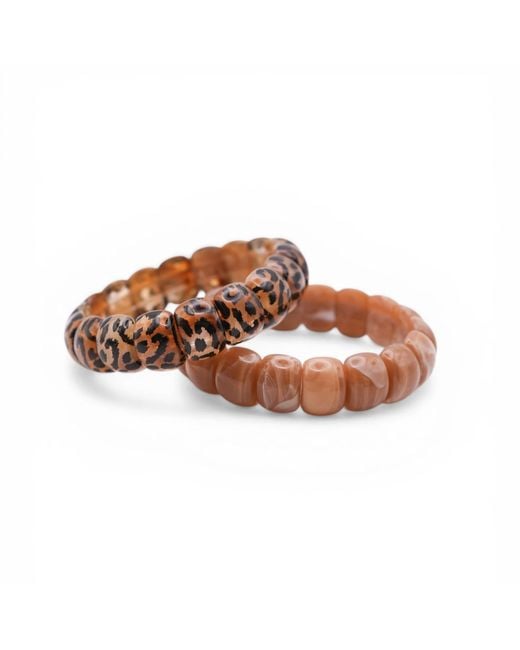 Miss Cecilia Brown Aria Beaded Bracelet Set