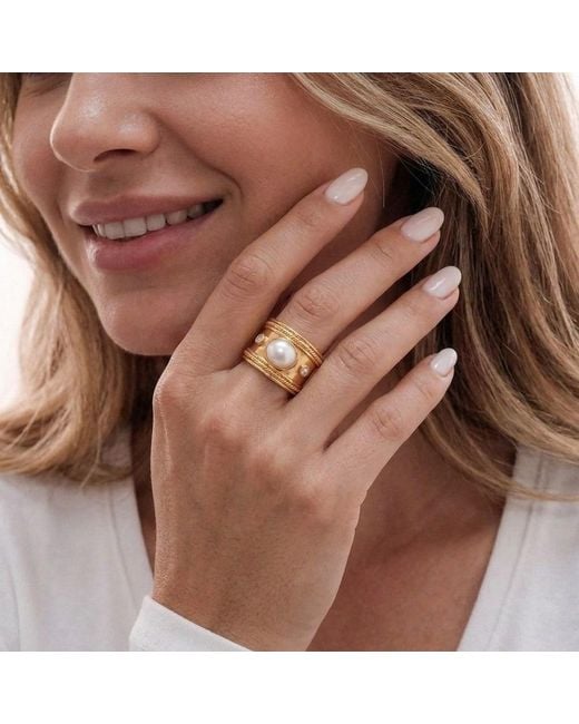 GEM BAZAAR Metallic The Siren Pearl Ring