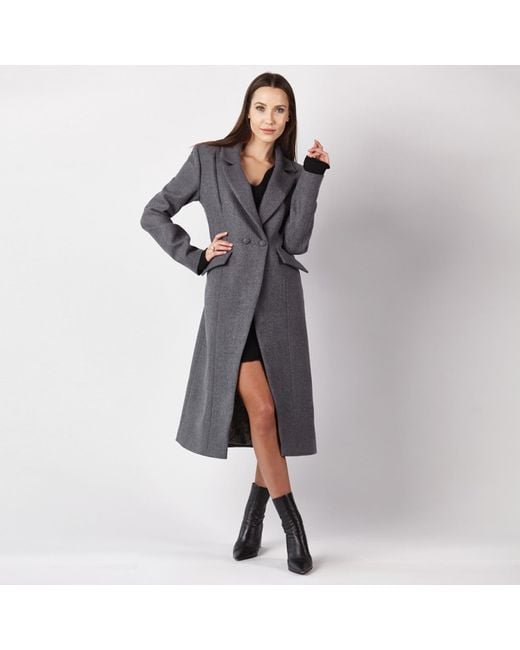 Mandragora Gray Classic Wool Coat
