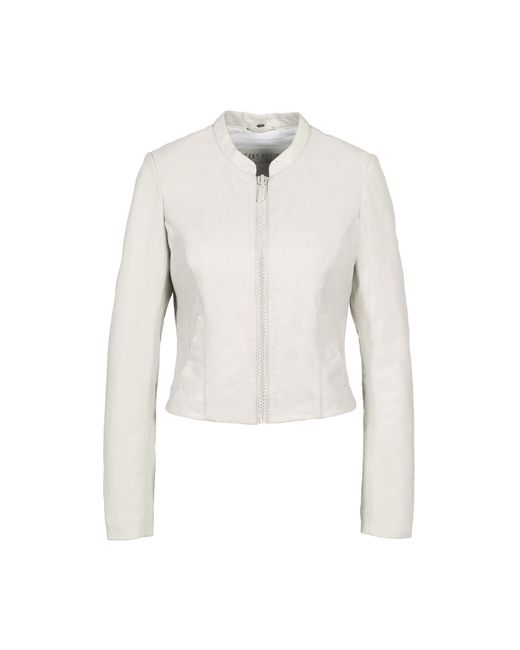 Freaky Nation White Leather Jacket Sparkling