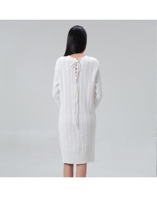 Smart and Joy Gray Lacing-In-Back Jumper Dress