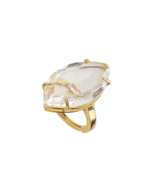 Bounkit Metallic Antoinette Ring Clear Quartz