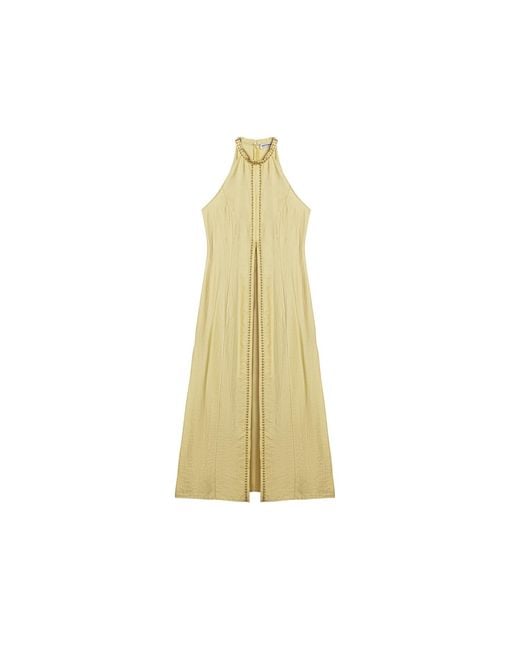 Nocturne Yellow Studded Halter Neck Tunic