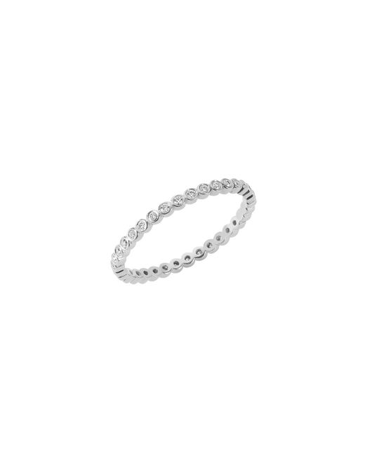 BLOOMTINE | Earth Angel HQ White Illuminess Ss Bezel Stacking Ring