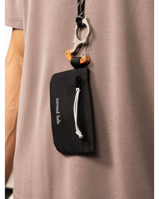 Saved Lab Black Lanyard Wallet for men