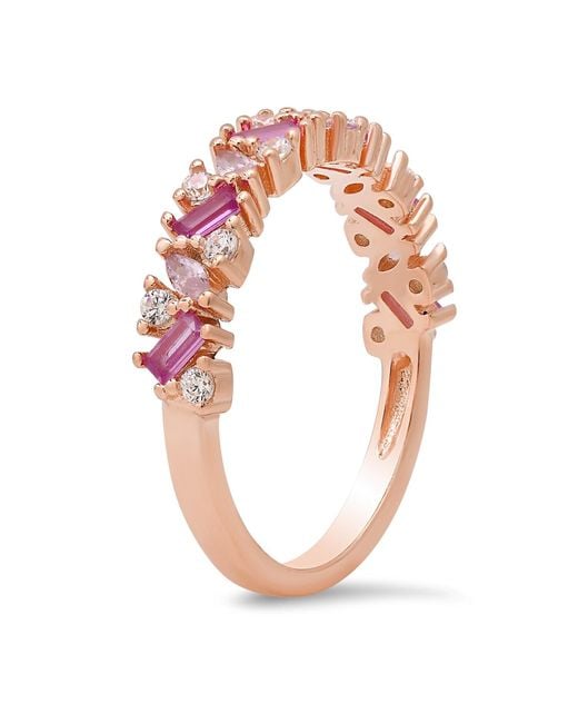 Kylie Harper Pink Multi-Shape Ombre Band Ring
