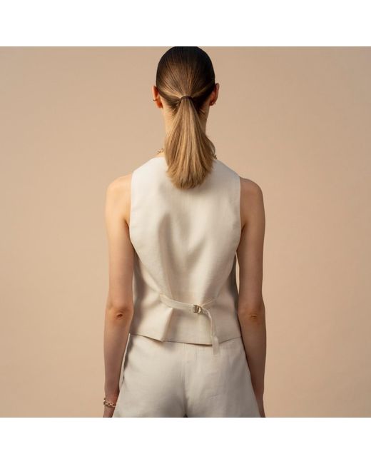 Anse Victorin Natural Kim Linen Vest