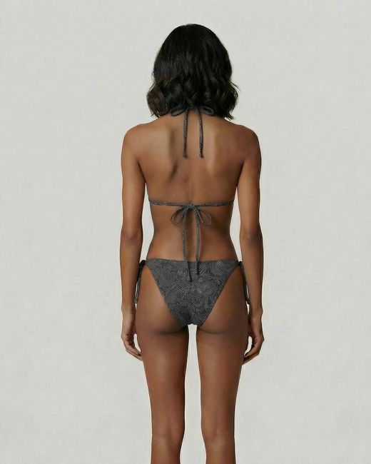 Lords of Harlech Blue Raquel Crochet Paisley Caviar Bikini Top
