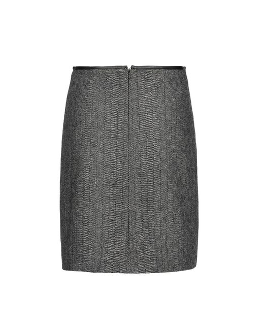 Smart and Joy Gray Marled Wool Formal Mini Skirt