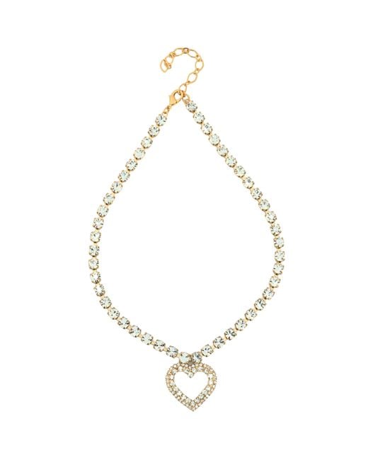 The Pink Reef Metallic Neutrals Glam Heart Necklace