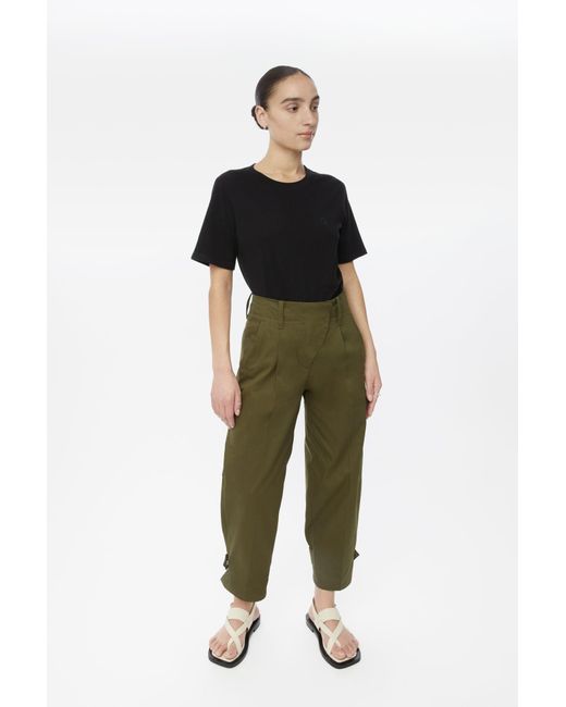 Dāl the Label Green Canvas Cotton Utility Tapered Pants