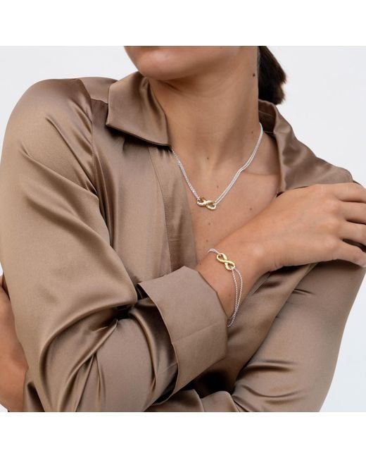 Dower & Hall Metallic Entwined Infinity Pendant