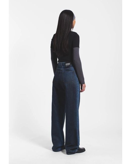 Dr. Denim Blue Donna High Relaxed
