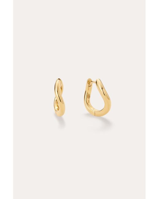 Vanhi Metallic Nori Twisted Hoop Earrings