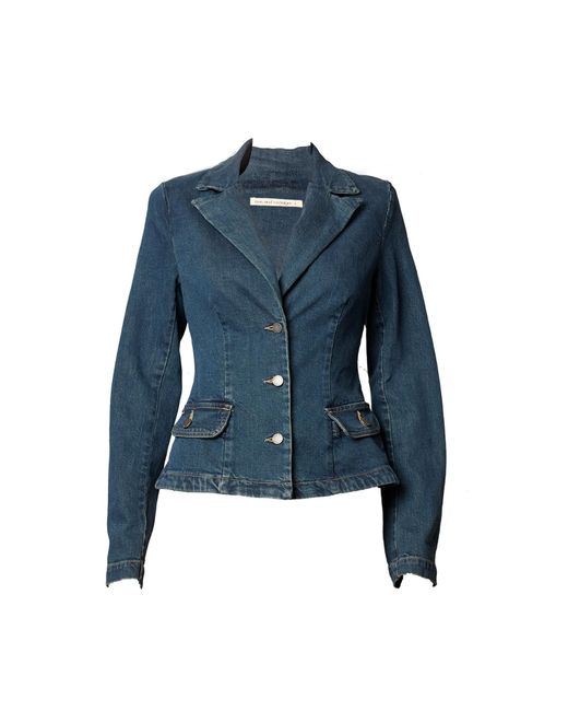 Love and Nostalgia Blue Chloe Peplum Jacket