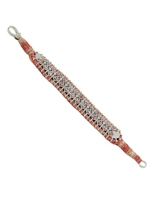 Artisan Metallic Tourmaline & Diamond Silk Bracelet