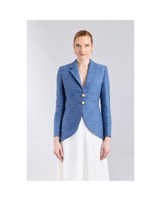 The Extreme Collection Blue Tailored Blazer With Buttons