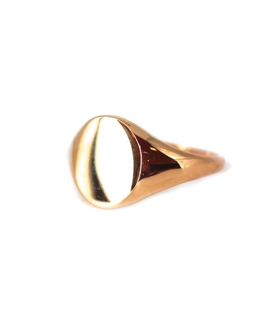 VicStoneNYC Fine Jewelry Metallic Bold And Big Oval Signet Rose Ring For for men