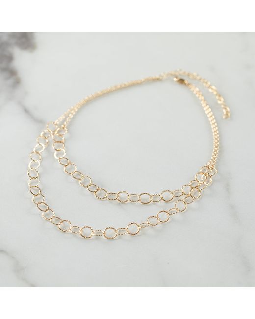 Heather Hawkins Jewelry Metallic Open Link Draped Choker Necklace