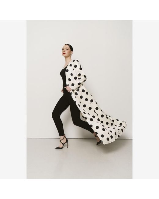 Roqaia Fashion House White Mrs Polka