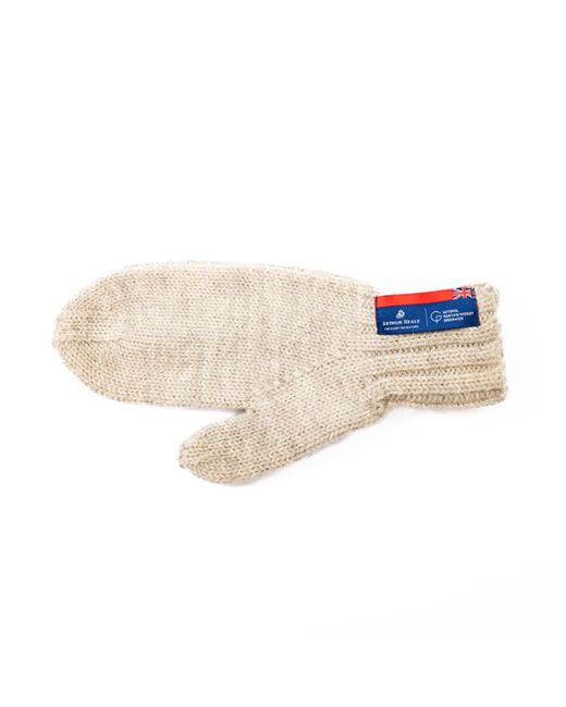 Arthur Beale Blue Maritime Wool Mittens for men