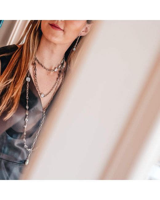 Loni Paul Jewelry Metallic Lariat With Labradorite Pendant
