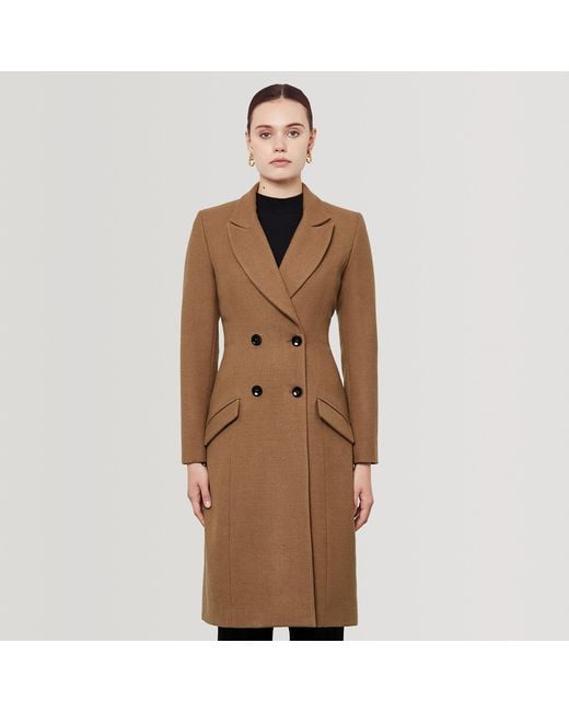 SEREN LONDON Brown Neutrals Classic Double-Breasted Coat