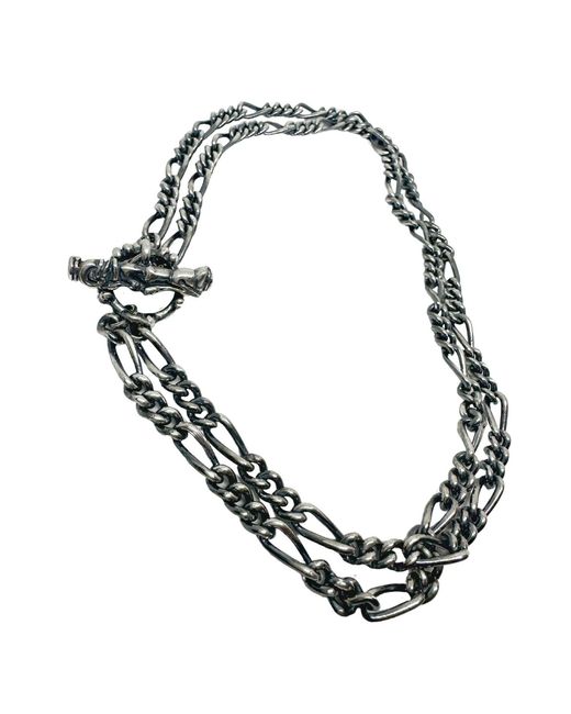 Tg-Jewellery by Tamara Gervasio Metallic Celtic Dog Three T-Bar Choker Necklace– Sterling for men