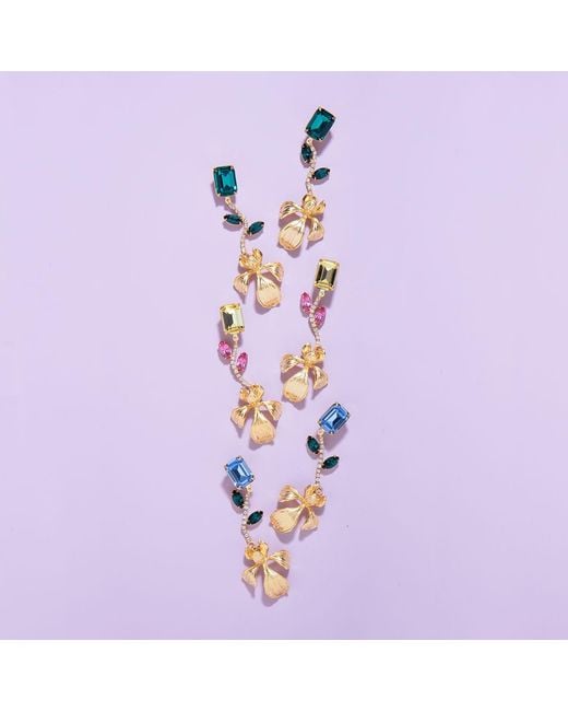 The Pink Reef Metallic Hand Sculpted Iris Earring