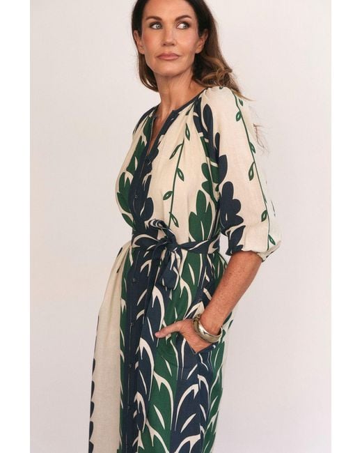 Adrift Clothing Green Winnie Tunic Dress