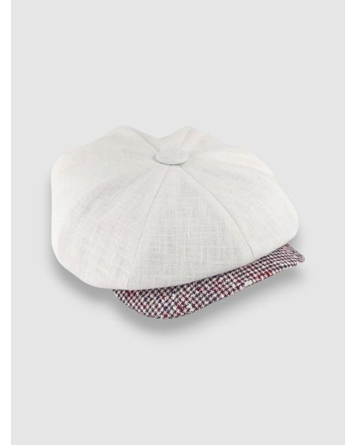 Mister Miller - Master Hatter White Albert's Capri Bakerboy Cap for men
